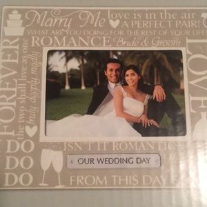 Our wedding day frame